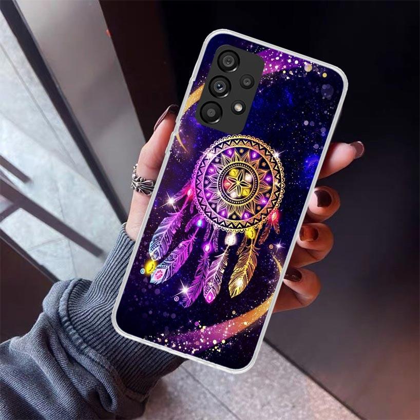 Retro Feather Dreamcatcher Phone Case For Samsung Galaxy A12 A52S A42 A32 A22 A51 A50 Note 20 Ultra 10 S10 Plus A71 A70 A31 A30