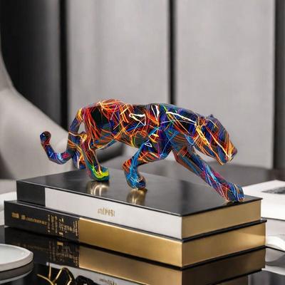 Modern Simple Little Leopard Ornament Living Room Entrance Resin Craft Home Decoration Creative Living Room Desktop Decoration
