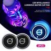 7 Color LED Car Cup Holder Light Luminous Coaster Water Cup Pad Accessories For Xc60 Xc90 V40 V60 S60 V50 V90 S80 C40