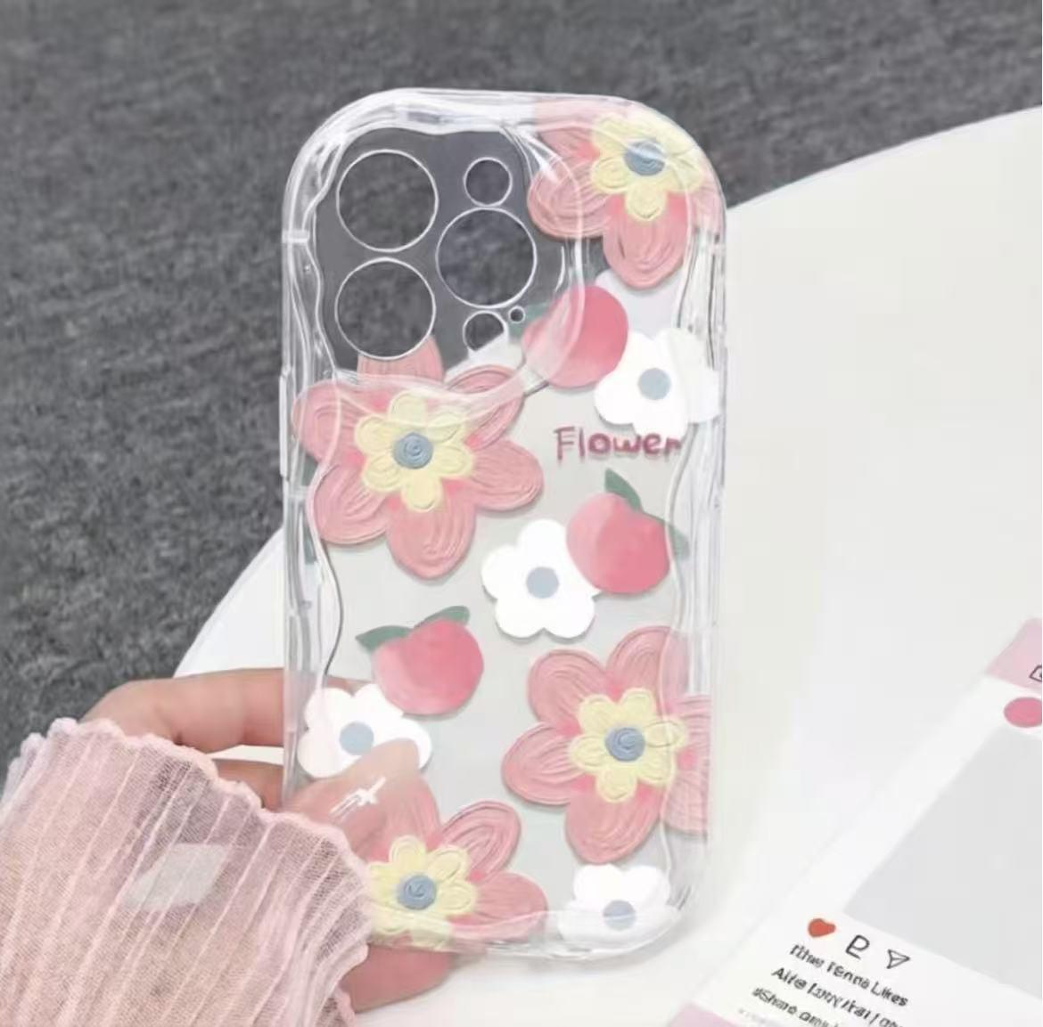 iPhone Pro 11 Max Full Coverage Floral Fruit Phone Case iPhone 14 Plus