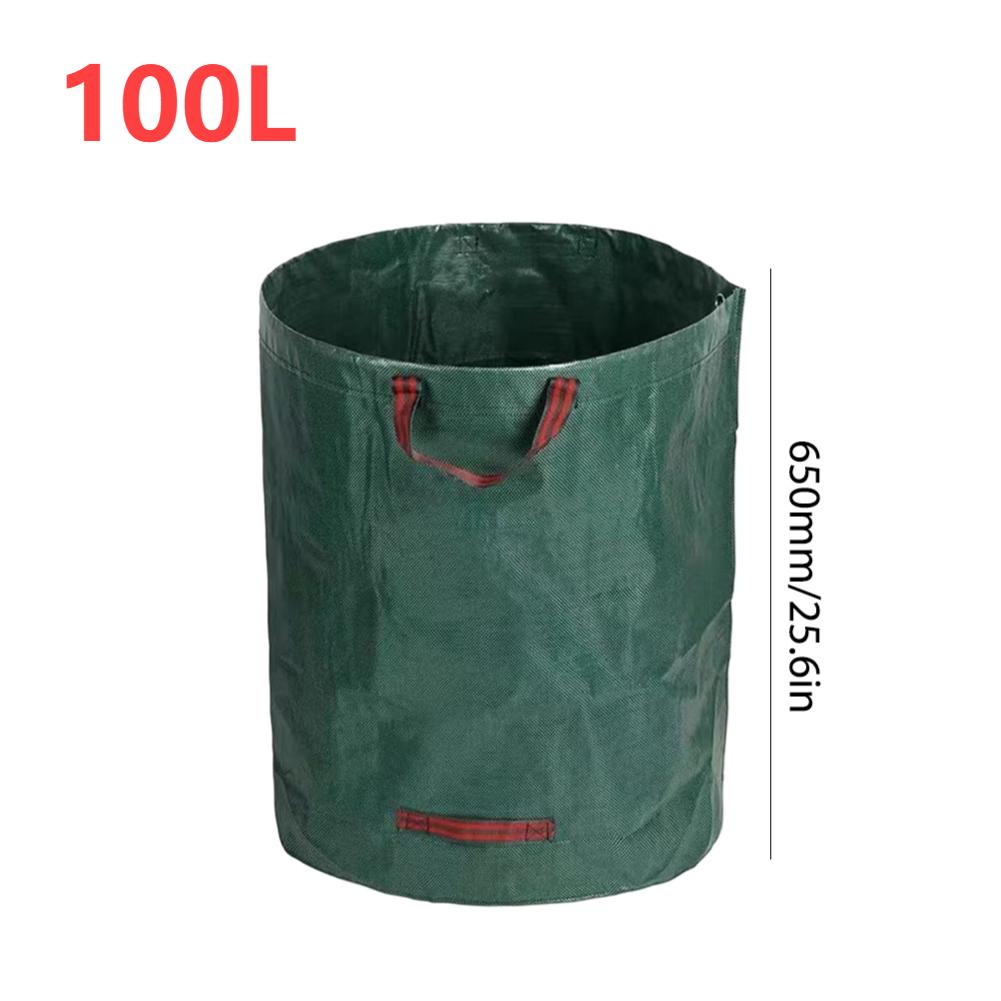 Garden Waste Bag 60L-500L Large Capacity Leaf Sack Light Trash Can Foldable Grass Container for Lawn Yard Pool Leaf Storage Bag