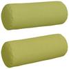 Bolster Cushions 2 Pcs Light Green Ø 25 X 70 Cm Fabric
