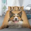 3D Dog King Quen Ful Twin Soft Duvet Cover Funy Pupy Beding Set Tens Adult People Kawai Pet Animal White 2/3pcs Comfortable Quilt Cover