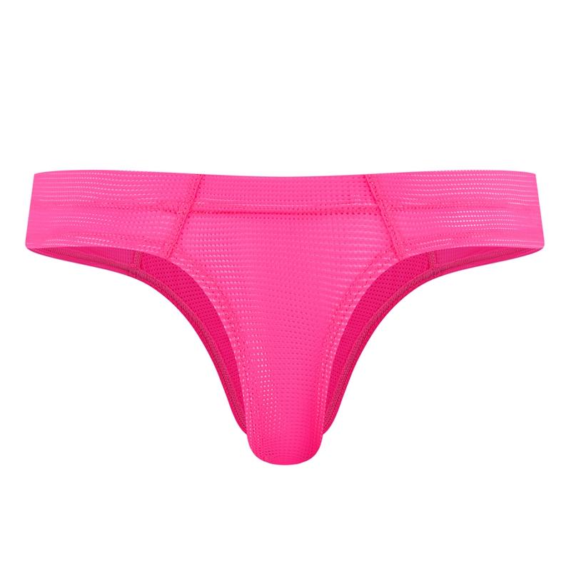 Thong JOCKMAIL Ultra Fine Fiber Mesh Material, Breathable, Low Waist, Sexy Solid Color Men's T-back Underwear