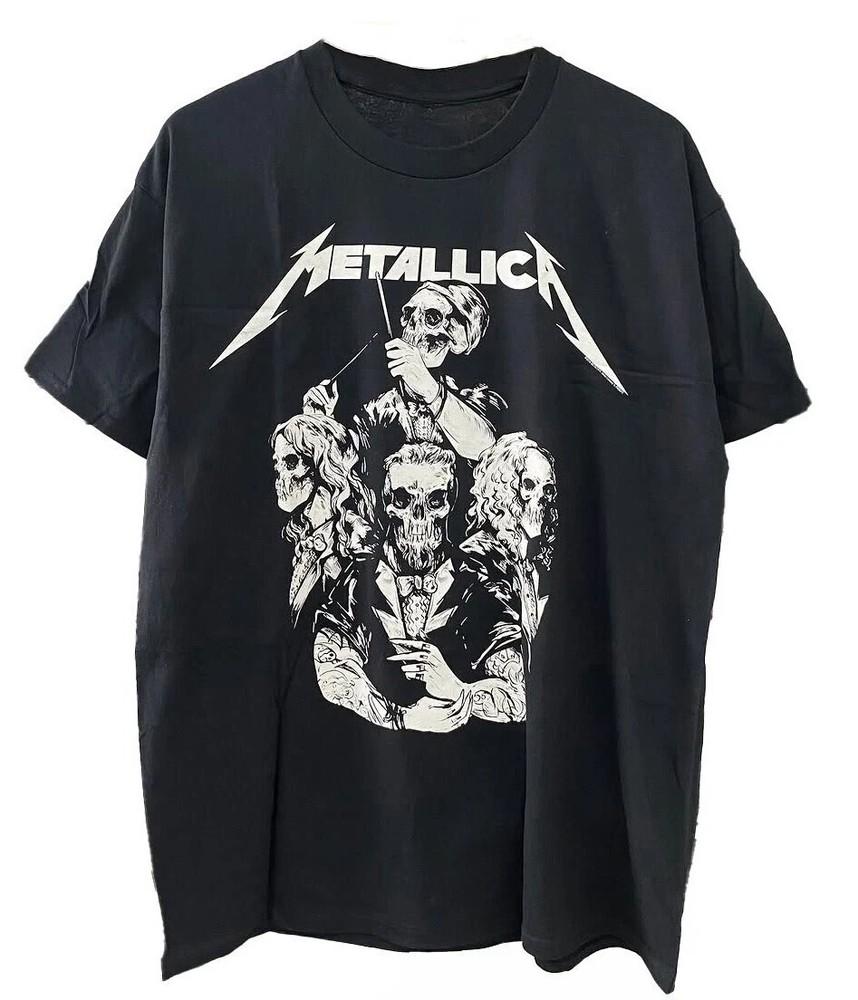 Reprint Metallica S&M2 Skull Tux  Unisex Black Cotton Tee S-4XL Unisex T-Shirt XL