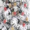 6pcs DIY Painted Christmas Pine Cone Plastic Christmas Tree Decoration  Home Xmas Decor