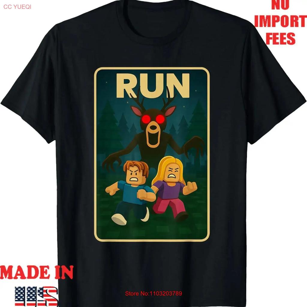 Run 99 Nights Halloween Gamer Deer In The Forest Kids T Shirt Adult Kid Vintage Stretched Streetwear Breathable