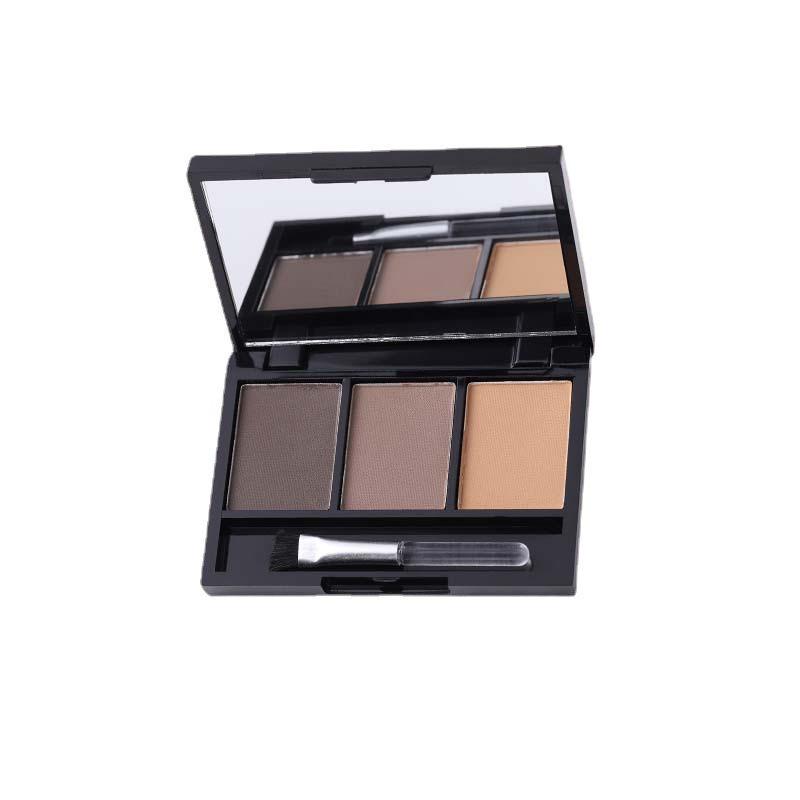 Three-Color 3D Waterproof Eyebrow Powder: Smudge-Proof, Long-Lasting, Beginner-Friendly