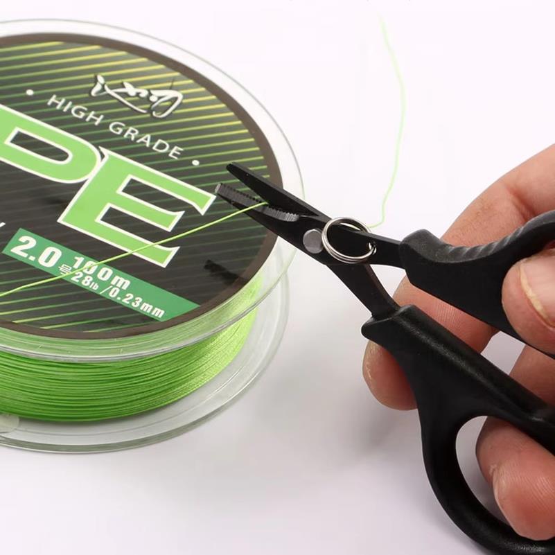 1set Titanium Coating Stainless Steel Fishing Scissor Plier Cut PE Braid Line Cutter Plies Carp Outdoor Fishing Accessories Tool 4
