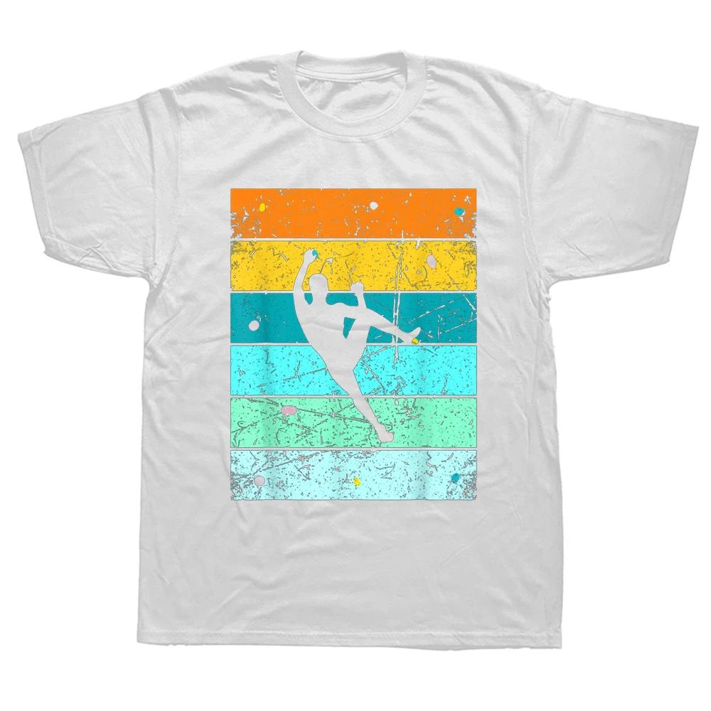 Lustiges Indoor-Wandkletterer-T-Shirt Grafik Baumwolle Streetwear Kurzarm Geburtstagsgeschenke Sommer-T-Shirt