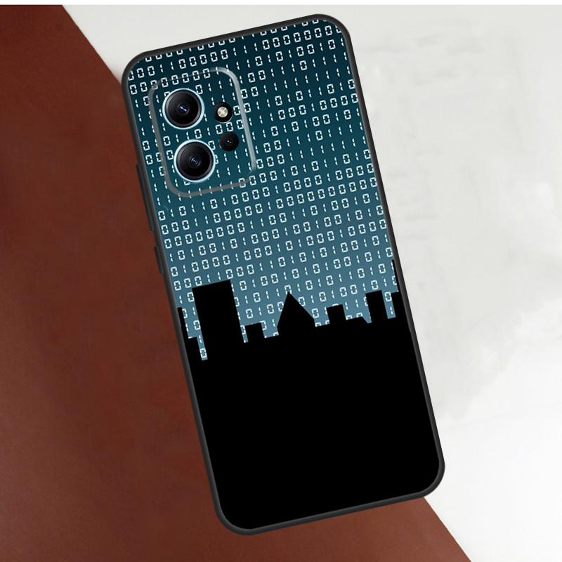 Hacker Binary Matrix Rain Case For Xiaomi Redmi Note 11 10 8 9 12 Pro 9S 10S 11S 12S Redmi 12 9A 9C 10A 10C 12C Cover