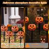 5 Pack Outdoor Halloween Pumpkin Lights Waterproof Halloween Pumpkin Pathway Stake Lights Halloween Party Decor Walkway Lights