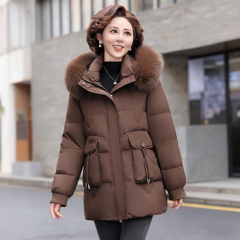 SNOWFLYING Women's Mid-Length Down Winter Coat