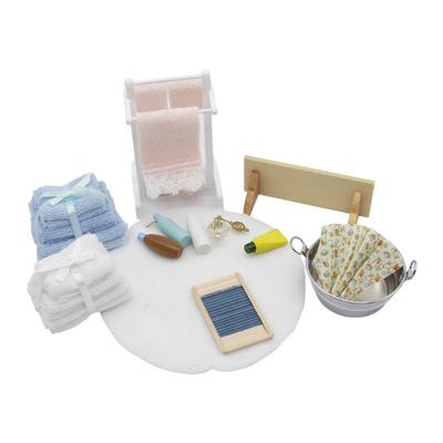 Doll House Bathroom Shampoo Miniature Set 1/12 Scale Scene Arrangement Accessories for Kids Pretend Play Activity Fun