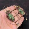 Copper Ruby Zoisite Earring Copper Wire Wrapped Earrings Genuine Gemstone Jewelry Brand New Earring Copper Jewelry For Gift Handmade Earring