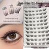 High-Capacity Glue-Free Self-Adhesive Su Daji Fox-Eye Natural Segmented False Eyelashes