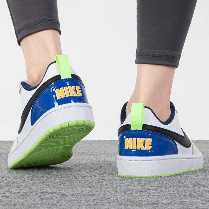 Nike Court Borough Low 2 SE GS Player One Dětské tenisky Bílá Černá Laserově oranžová FB1394-101