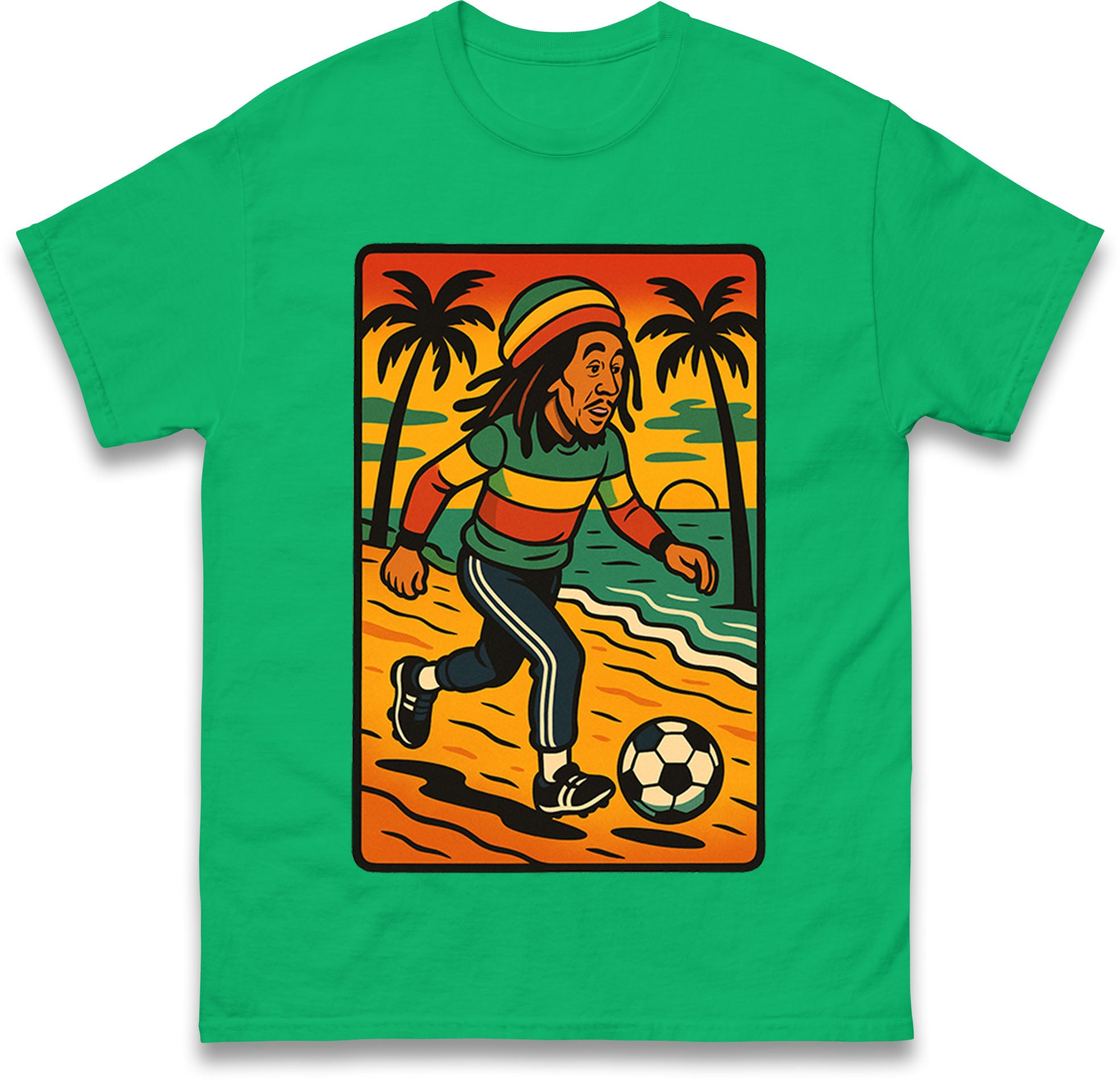 Bob Marley Football Mens T Shirt Womens Tops Tees S
