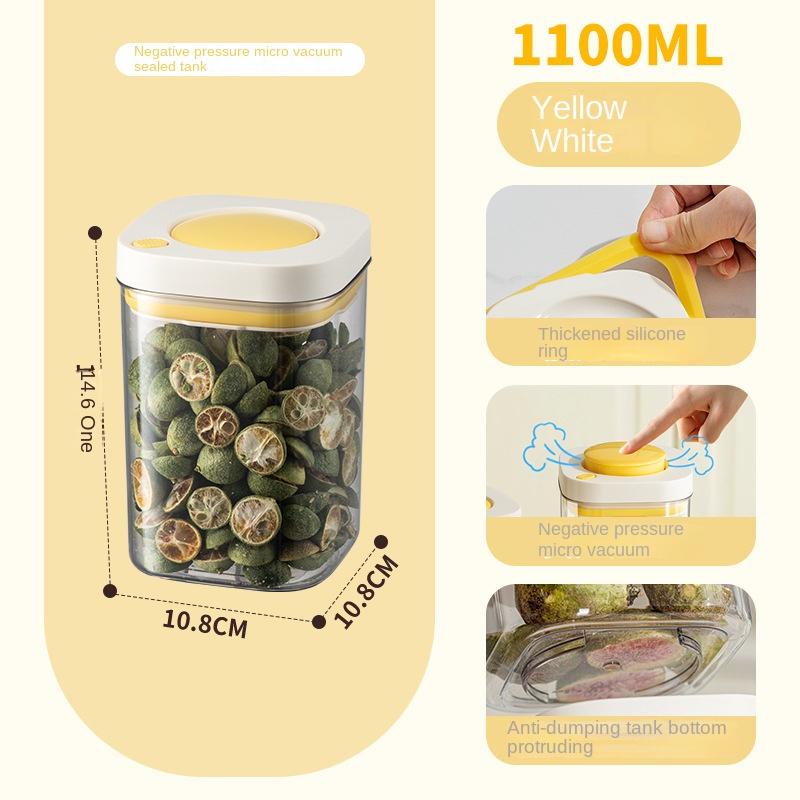 Press the Vacuum Sealed Jar Food-grade Storage Box Kitchen Storage Jar Coffee Beans and Whole Grains Storage Jar
