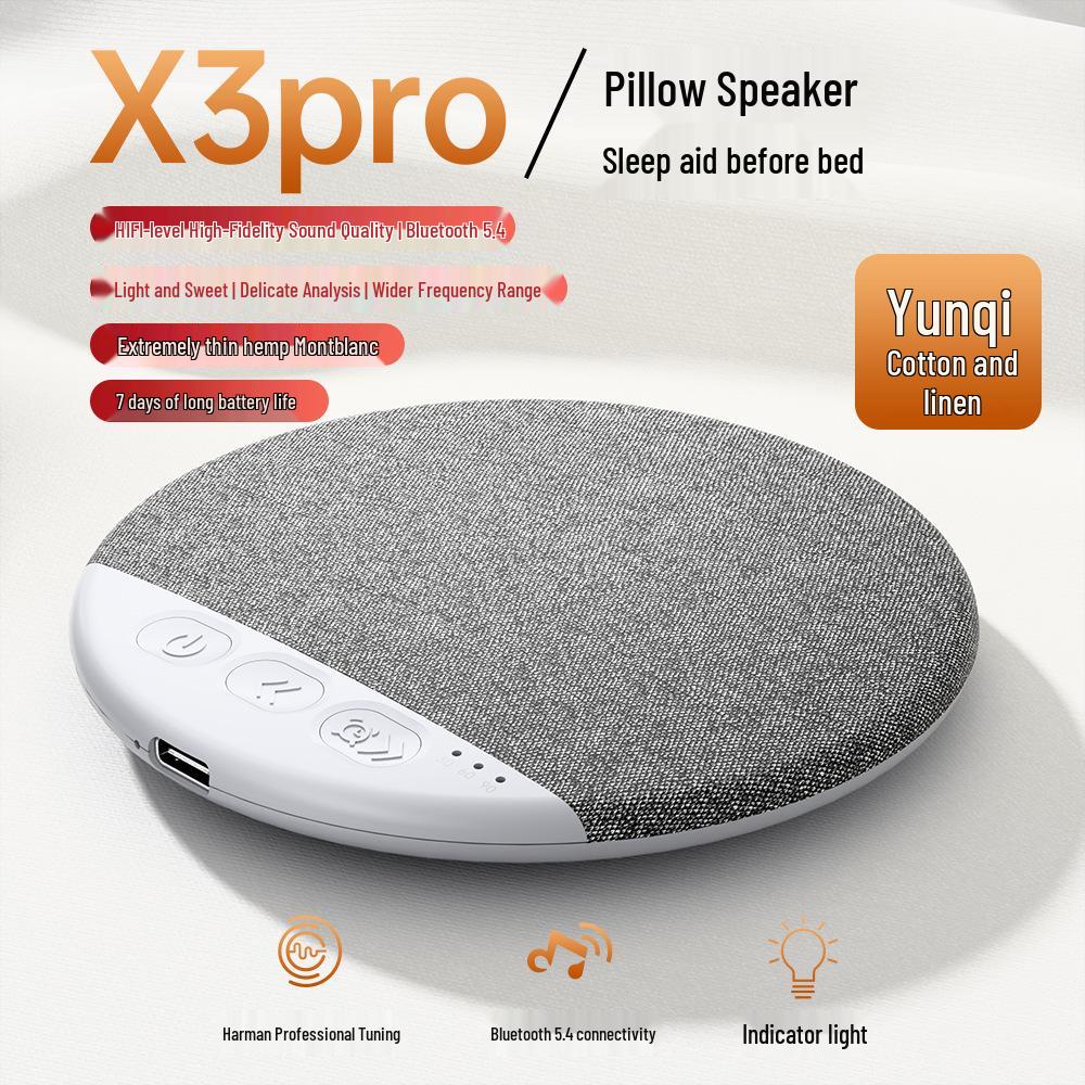 

X3por Bedside Speaker & Wireless Earphones with Bluetooth 5.4, Manhattan Tuning, Quiet, Skin-Friendly