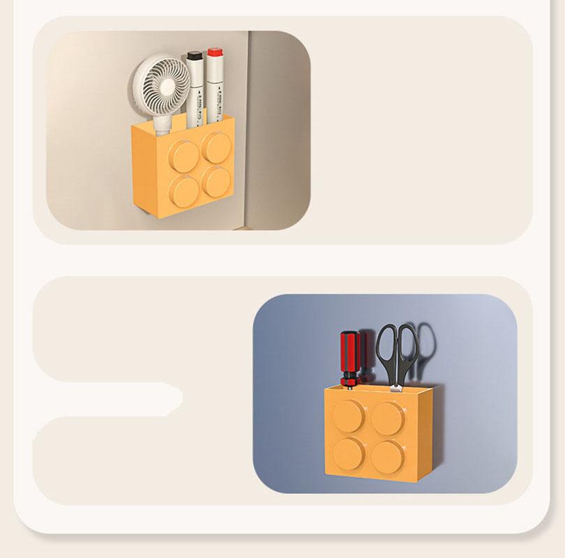 Building Blocks Refrigerator Magnetic Absorption Box Household Plastic Wrap Kitchen Storage Magnet Entry Door Storage Shelf