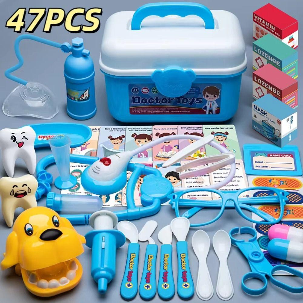 Educational Children Doctor Play Set Simulation Dentist Kid Stethoscope Doctor Set  Children Toys