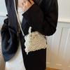 Hot Selling Pearl Decor Bag Summer New Women Crossbody Bag Hollow Out Design Fashi Handbag Casual Daily Shoulder Bags