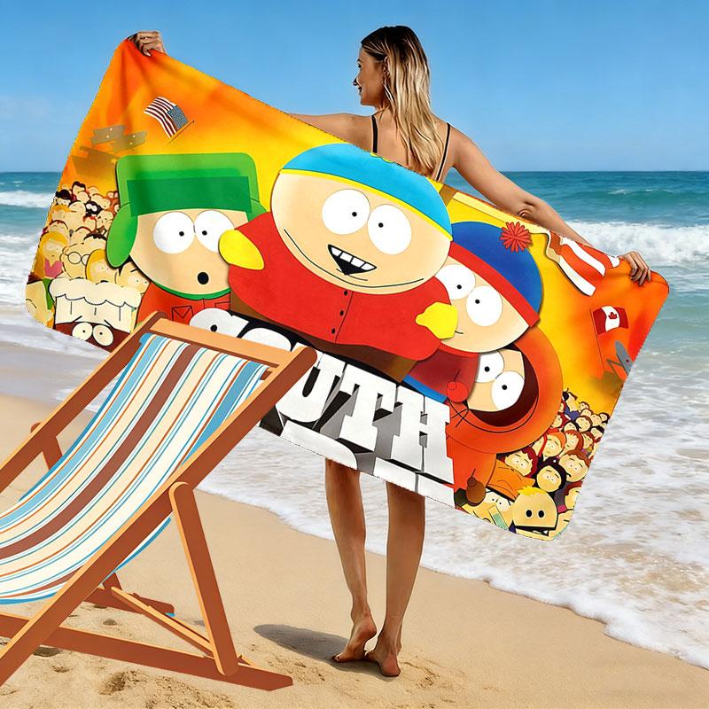 South Park Poster Print Beach Towel, Large Soft Quick Dry Towel for Beach Camping Swimming