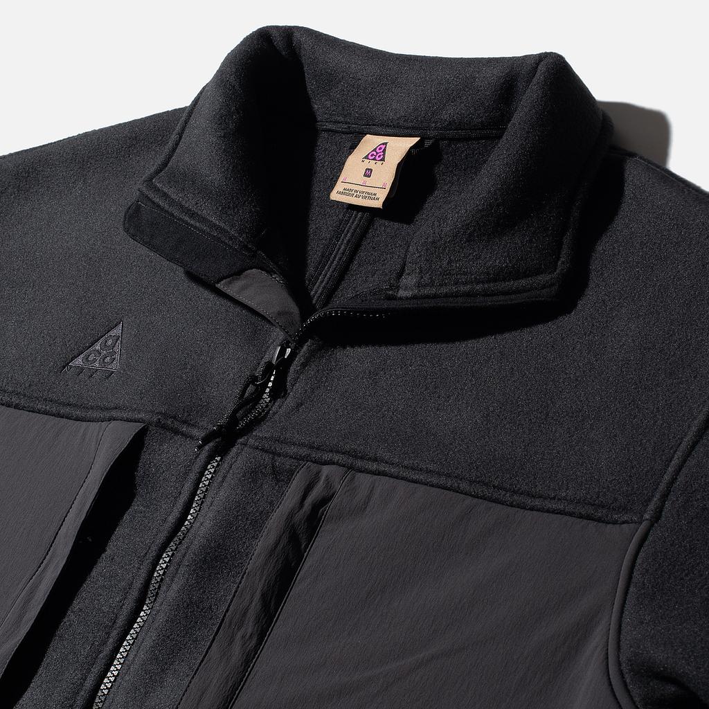 Nike ACG Series Spliced High Collar Fleece Jacket Zip-Up Men Outerwear Black BQ3446-011