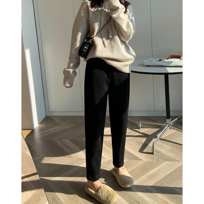 Fashion Autumn Winter Fleece Thickened Casual Sweatpants Women's Cotton Pants Loose Harlan Pants Soft Warm Pencil Pants Trousers 1897