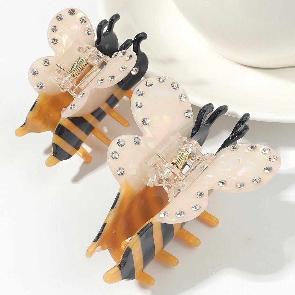 Portable Sweet Design Cartoon Bee Hairpin Cartoon Funny Girls Hair Clip Exquisite Fashion Cute Claw Clip Daily Wear