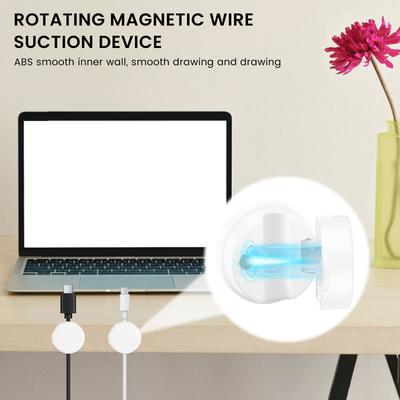 12/24Pcs Magnetic Cable Clips Adhesive Cable Cord Organizer Kit Smooth Adjustable Cord Holder Lightweight Desk Cable Holder