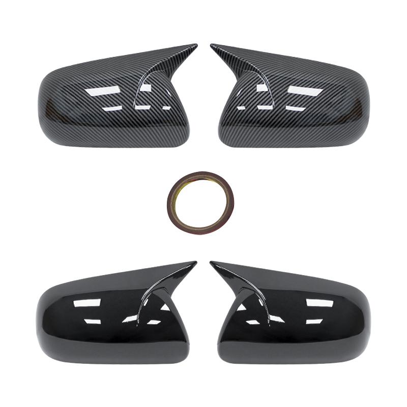 Náhradní kryty zpětných zrcátek Toyota Corolla 2007-2013 Vios Yaris Sedan P90 2008-2013 Carbon Fiber Gloss Black