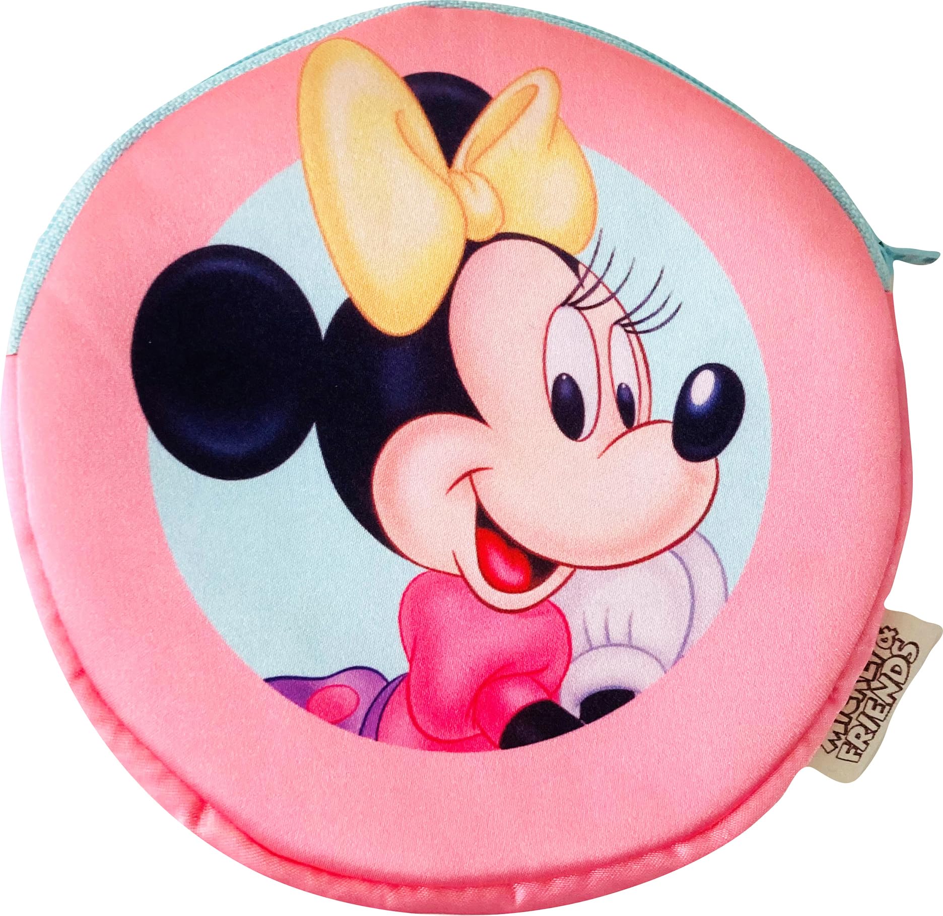 

MORIPiLO Minnie Mouse Tissue Case, Disney Merchandise, Small Item Case, Plush Pouch, Cute, 13x13cm (Retro Pink), Disney Character, Morishita Pillow