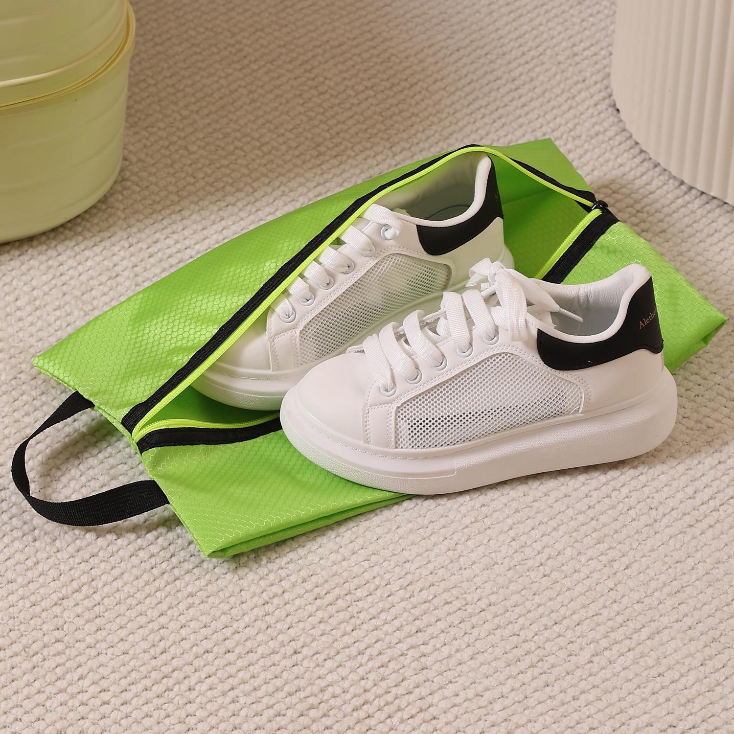 Waterproof Oxford Cloth Travel Shoe Bag with Drawstring - Portable Sneaker Storage Cover
