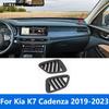 Interior Accessories For Kia K7 Cadenza -   Carbon Fiber Front Upper Air Conditioner AC Vent Outlet Cover Trim