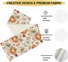 Fall Pumpkin Maple Leaves Linen Table Runner Holiday Party Decor Washable Kitchen Dining Table Runner Autumn Decorations