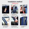 SEAMETAL Universal Door Seal Sticker B-type Seal Rubber Seal Sound Insulation Car Interior Accessories