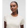 Lululemon Swiftly Tech Short Sleeve Shirt 2.0  Waist Length Diamond Drop Light Ivory