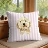Simple Striped Marine Dog Cushion Cover Square Short Plush Pillow Case Living Room Sofa Home Decor Funda X