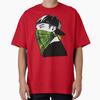 90s Hip Hop Streetwear Boy with Green Bandana – Y2K Retro Urban Illustration Oversized T-Shirt