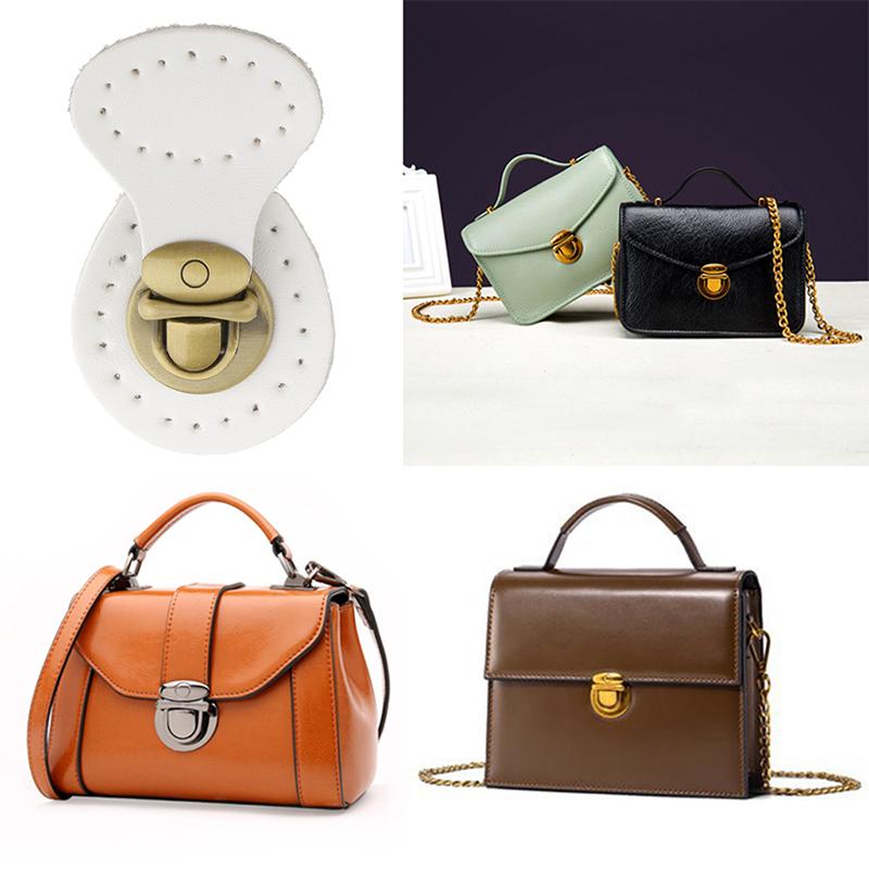 Genuine Leather Bag Lock Magnetic Button Fasteners Snap Buckles Replacement Handmade Bag DIY Clasp Accessories KZ0253