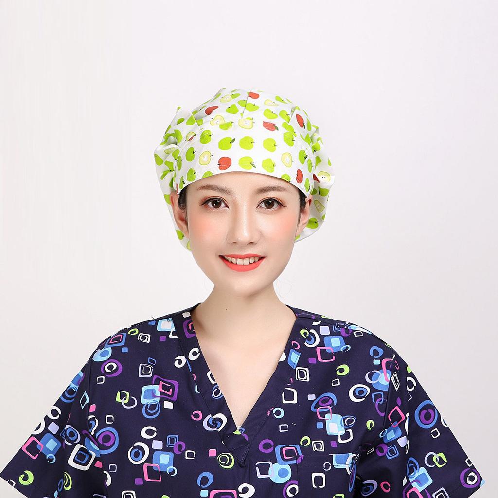 Flower printed Medical scrubs cap Print Doctors Men and Women Medical Nurse Operating Room Caps pet Vet surgery cap