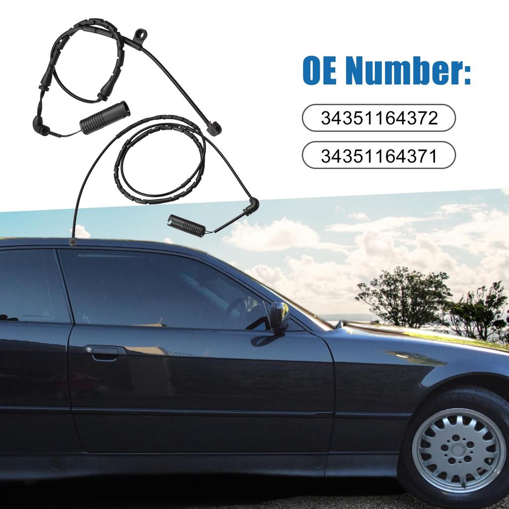 A ABSOPRO Front Rear Brake Pad Electronic Wear Sensor 34351164372 34351164371 B MW 325i 2001-2005 2 PCS