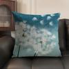 Dandelion Fashion Cushion Cover Natural Linen Organic Fabric Double-Sided Printing Sofa Home Decor Gift Pillow Case