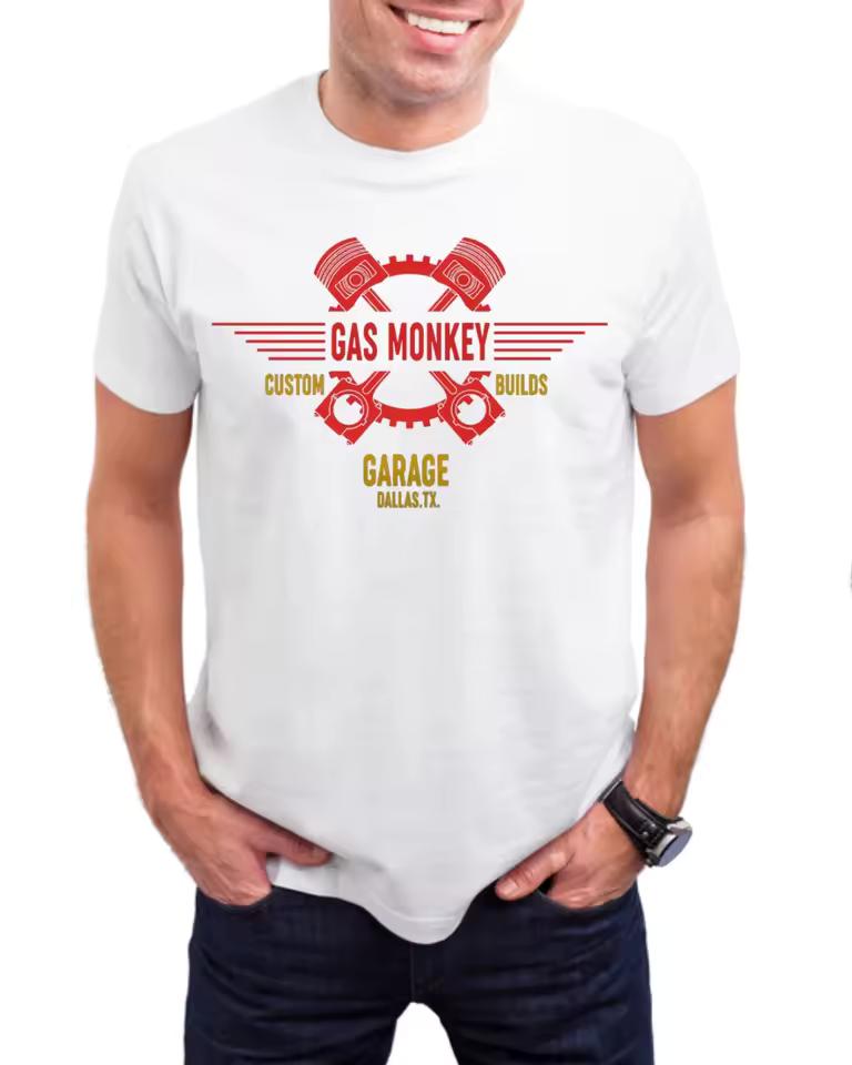 Hot Sale 2026 Summer New GAS MONKEY GARAGE Printed Logo Unisex T-Shirts Customized T shirts for Men Tees