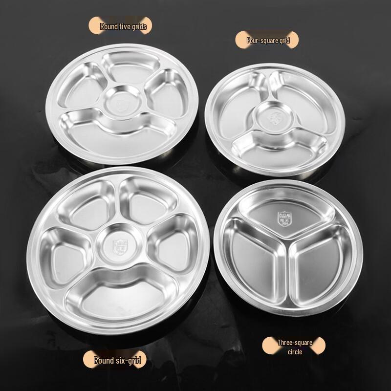 Stainless Steel Divided Dinner Plate