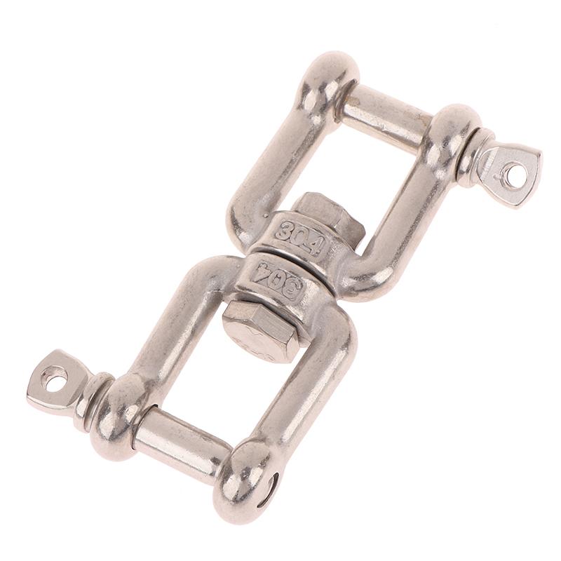 1Pc Swing Sand Bag Yoga Hammock 304 Stainless Steel Double Ended Swivel Hook Ring Connector For Hanging Chair