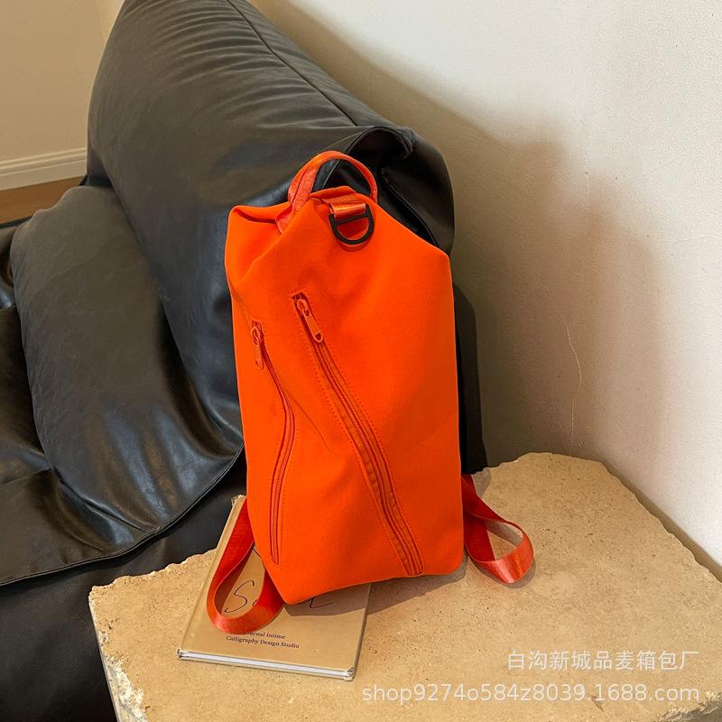 

This year s popular Internet celebrity explosion small bag women 2025 new trendy casual canvas bag simple trend messenger bag оранжевый
