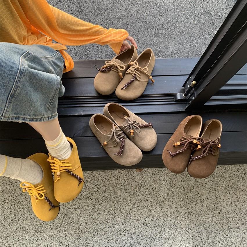 All-inclusive 2025 Boken spring new thin versatile loafer shoes fairy wind autumn and winter leather